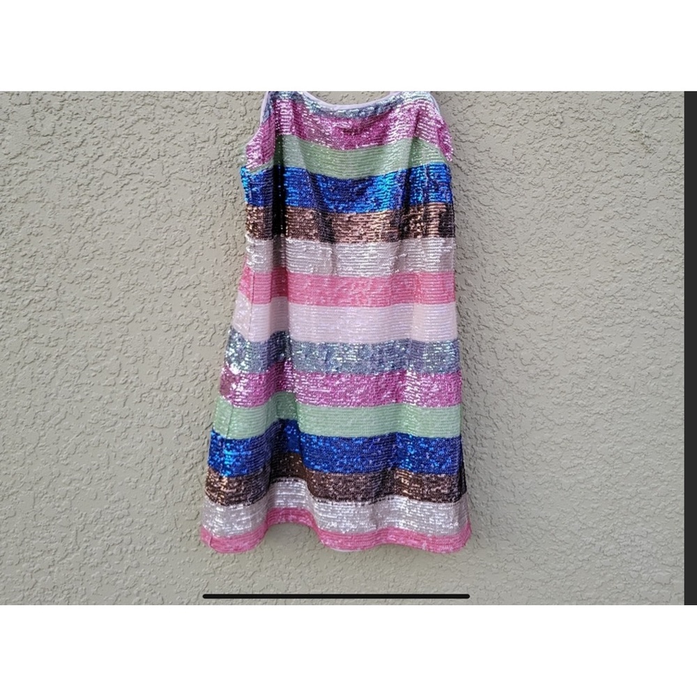 NWT Not So Serious x Pallavi Mohan Anthropologie Sequin Stripe Dress